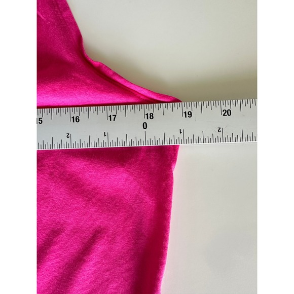 Victorias Secret Hot Pink Cotton Maxi Dress Side Slit Sleep Lounge/Coverup Large - Picture 12 of 13